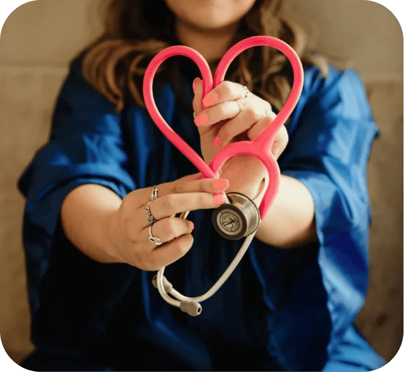 Infirmière avec un stéthoscope